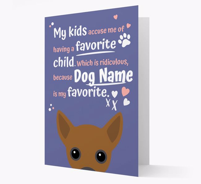 'Favorite Child' - Personalized {breedFullName} Card 